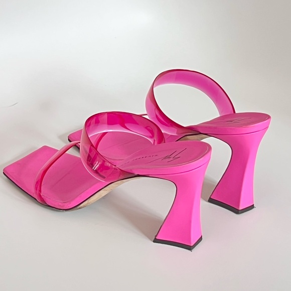 Giuseppe Zanotti Pink Flaminia Plexi Double-Strap Sandals IT36|US6 $695 - Picture 9 of 16
